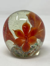 Load image into Gallery viewer, Vintage Floral Glass Paper Weight