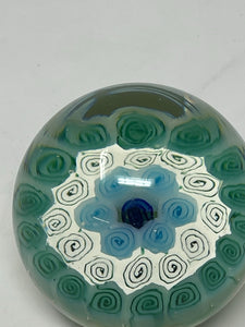 Vintage Murano Glass Italy Millefiori Flowers Art Italian Glass Paperweight B47