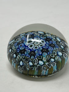 Vintage Fratelli Toso From Murano Italy Glass Paperweight Close Packed Millefiori B49