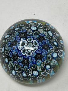 Vintage Fratelli Toso From Murano Italy Glass Paperweight Close Packed Millefiori B49