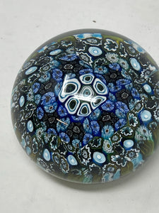 Vintage Fratelli Toso From Murano Italy Glass Paperweight Close Packed Millefiori B49